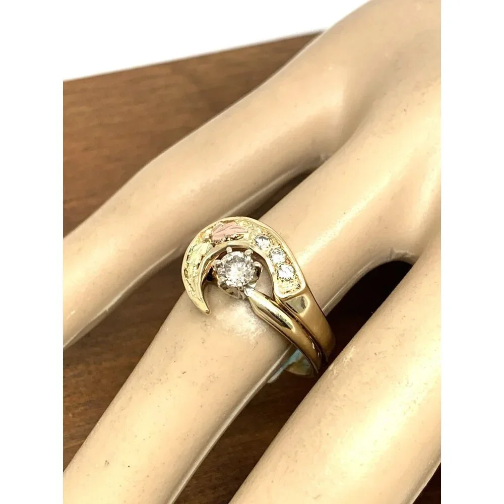 Cocktail Diamond Ring 0.30ctw 14k Yellow Gold Estate Jewelry Women's Size 8.5